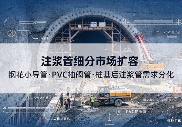 井陉注浆管细分市场扩容，隧道钢花小导管、PVC 袖阀管、桩基后注浆管需求分化